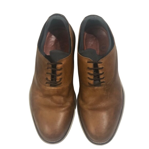 Martin Dingman Countryaire Shoes Mens Brown 10 Saddle Leather Plain Toe Lace Up - Picture 1 of 12